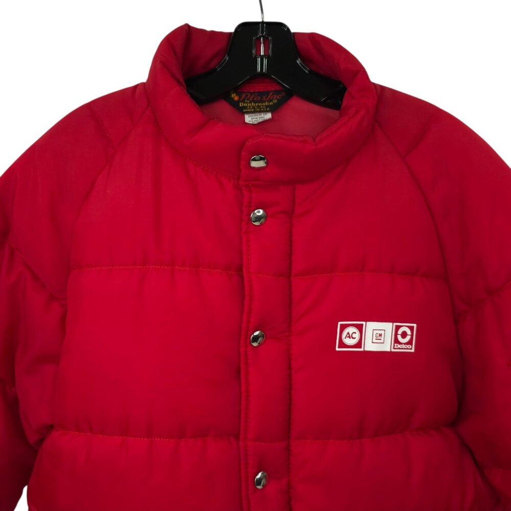 Pla Jac By Dunbrooke Puffer Jacket Men L Snap Front AC Delco GM Vtg 70s 80s Coat - Picture 13 of 16